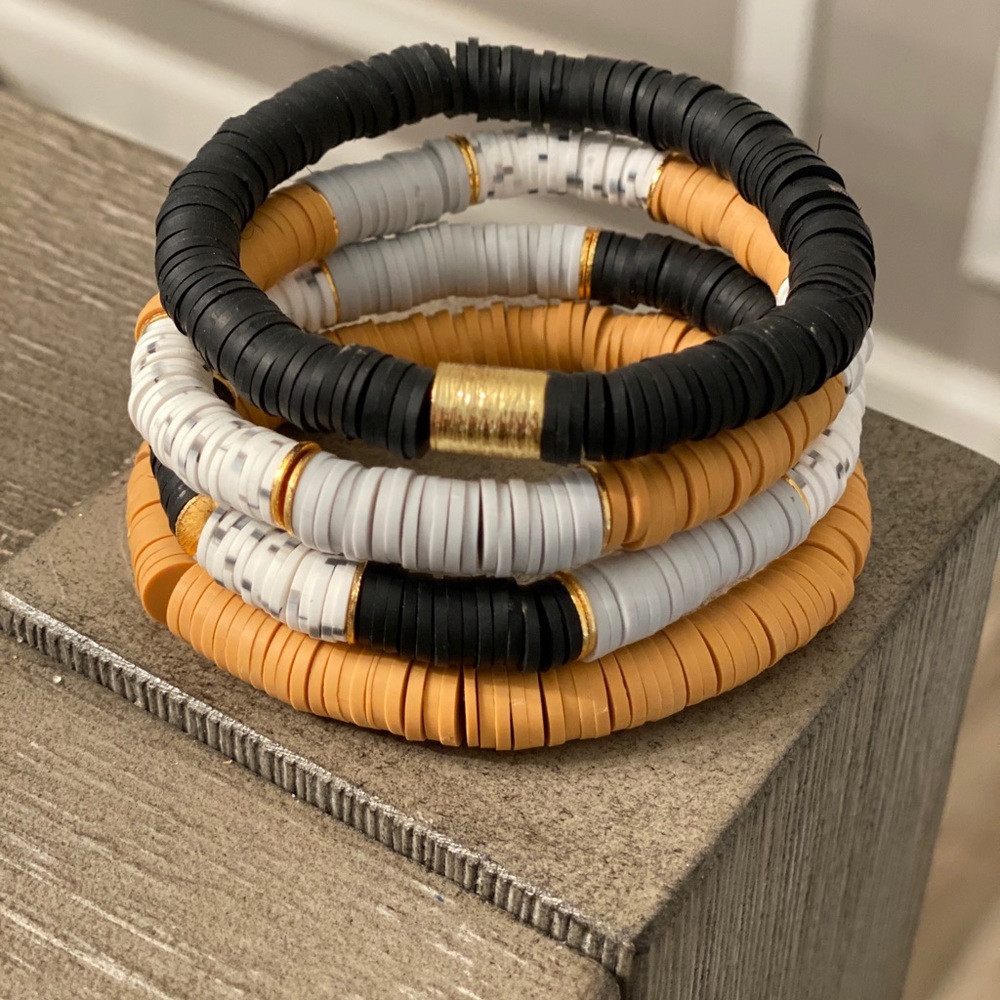 Heishi beaded bracelets